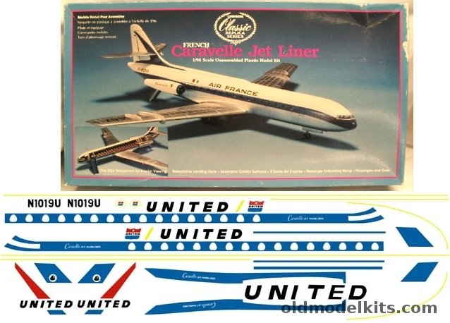 Lindberg 1/96 Transparent Caravelle Jet Liner, 5314 plastic model kit